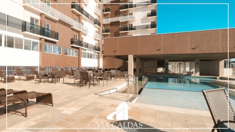 Apartamento um quarto a venda no Piazza diRoma | Caldas Novas